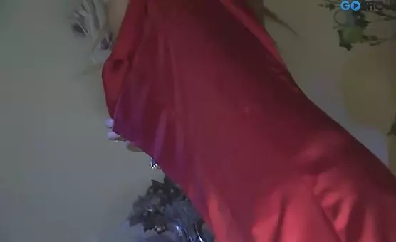 Reddress Blonde Tempts Masked Gentleman in Bizarre Encounter