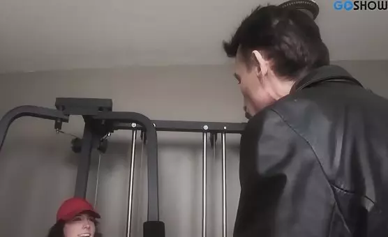 Mustache Man Fucks Her in the Gym